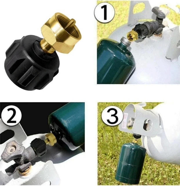 Lumi Zenva Gasnachfülladapter 3er Set - Für Butangaskartuschen & Camping