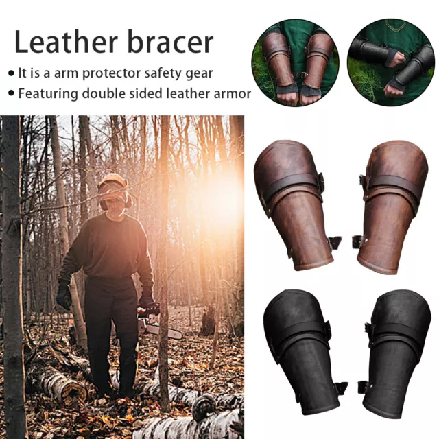Arm Guard Leather Cosplay Medieval Wristband Protective Gear for Outdoor Hunting
