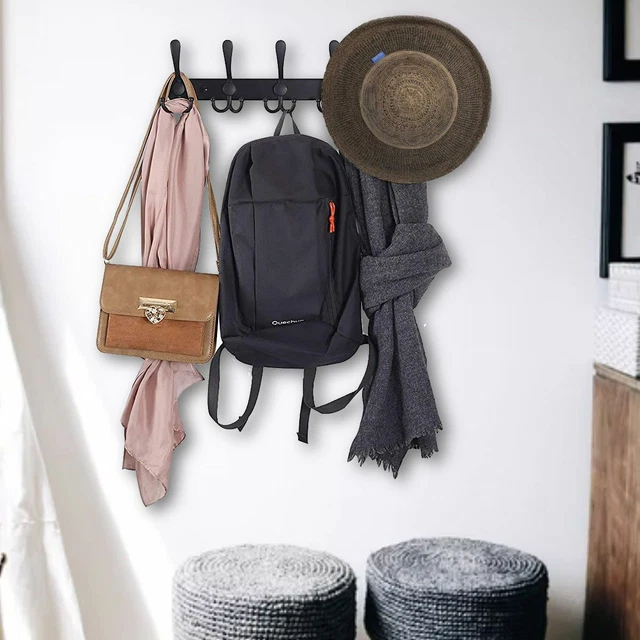 15 Hooks Wall Mount Key Bag Towel Rack Hanger Holder Coat Robe Hat Clothes Rack 2