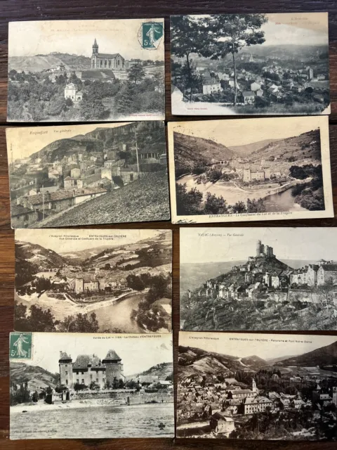 Un Lot De 16 Cartes Postales Anciennes de L Aveyron