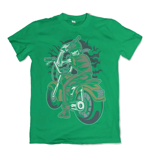 Skull Rider t-shirt uomo moto garage meccanico moto biker S-3XL 4