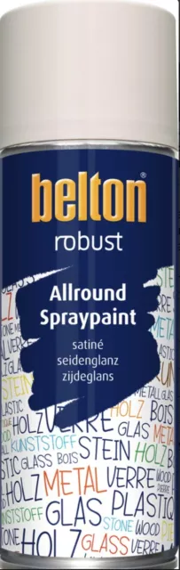 Spray Pintura Alta Resistencia Ral 9010 Blanco Satén 400ml Belton