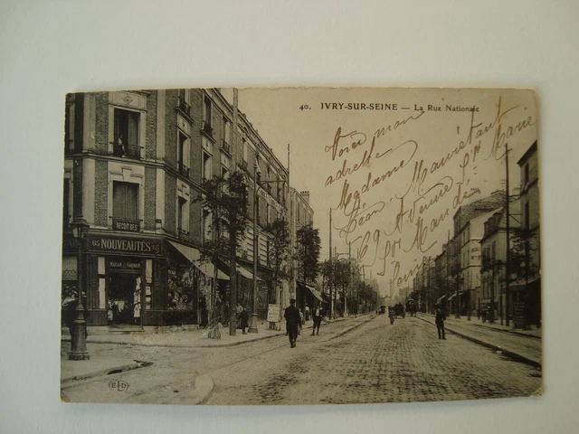 CPA  -  ( Val-de-Marne - 94 )  -  Ivry-sur-Seine  -  La Rue Nationale