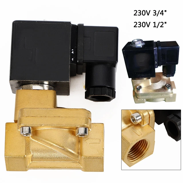 Magnetventil Messing 1/2 Zoll 220V - Elektrisches Wasserventil Für Wasser, Luft, Diesel