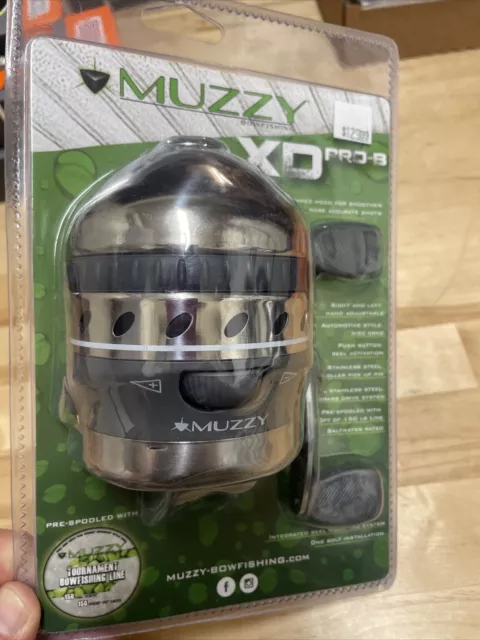 Muzzy Pro 8 Bowfishing Reel Spinning Reel w/ Integrated Reel Mounting System NEW