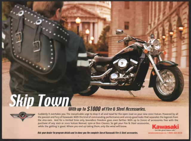 2002 Kawasaki ad print 1500 Classic Motorcycle