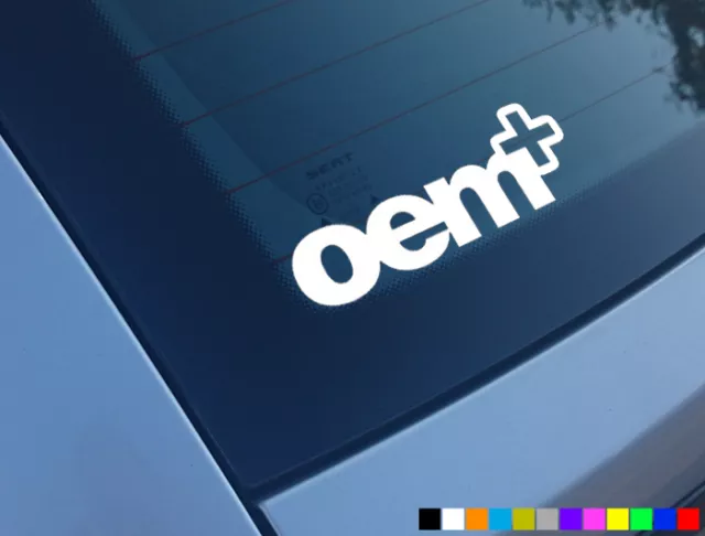 Oem + Plus Car Stickers Euro Jdm Dub Funny Vinyl Decals Bumper Window Drift