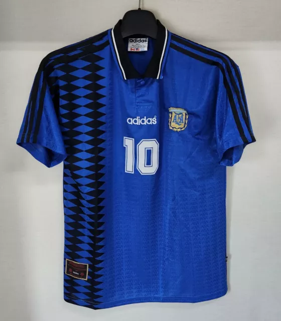 RARE🔥 Adidas Diego Armando Maradona Argentina Soccer Jersey World Cup Sz  Large
