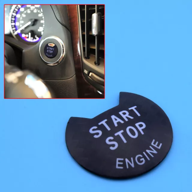 Black Engine Start Stop Push Button Cover Trim Fit for Nissan Sunny 2011-2016 O