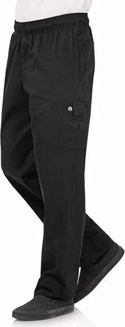 Chef Works Men's Cargo Chef Pants - Black Large