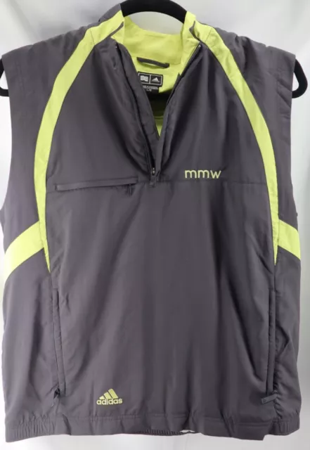 Mastermind World x Adidas Pullover 1/4 Zip Golf Vest Gray Yellow Size Large Nice
