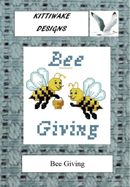 Bee Giving Cross Stitch Kit by Kittiwake. Beginners Cross Stitch Kit