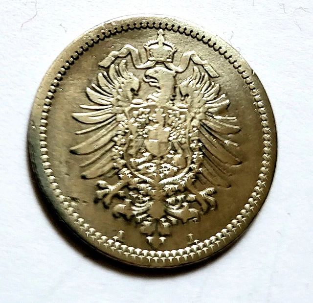 Germany Empire Silver Coin 50 Pfennig 1876 A ,  good grade Genuine /A175