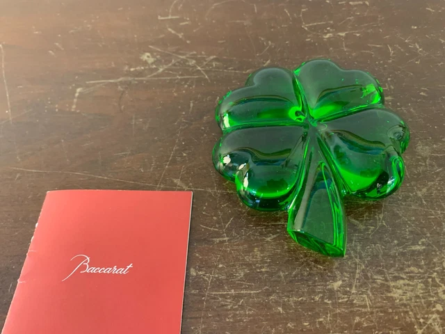 Trébol Verde De Cristal De Baccarat