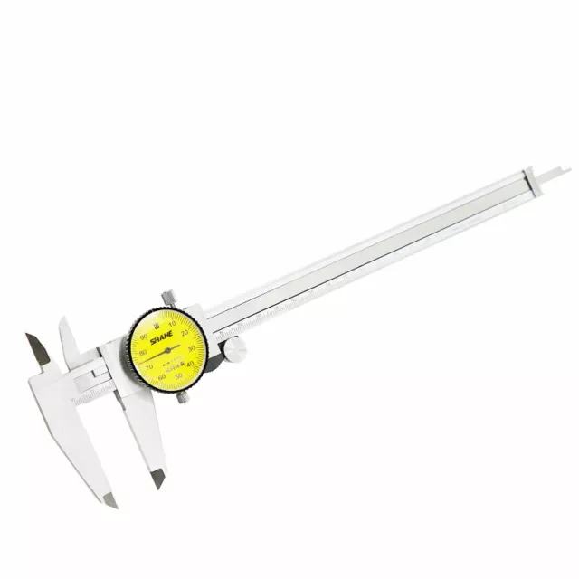 200 mm 0.01 mm Dial Vernier Caliper Gauge Double Shock Stainless Steel