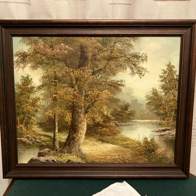 I. CAFIERI Woodland Landscape SIGNED ORIGINAL Oil Painting FRAMED