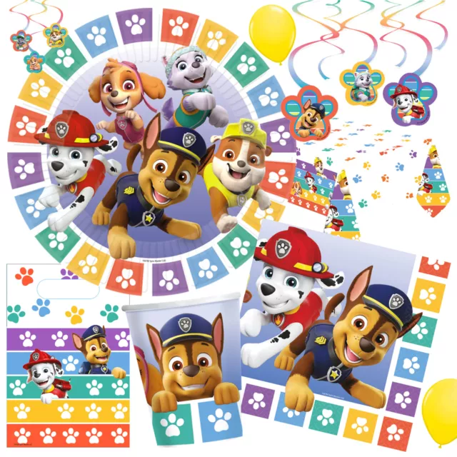 PAW PATROL KINDERGEBURTSTAG-Geschirr Deko Mitgebsel Kinder Geburtstag Party Set