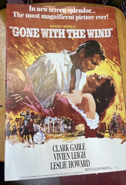 vintage “GONE WITH THE WIND” MOVIE POSTER PUZZLE (1100 Pc) JIGSAW 24 X 36” nice