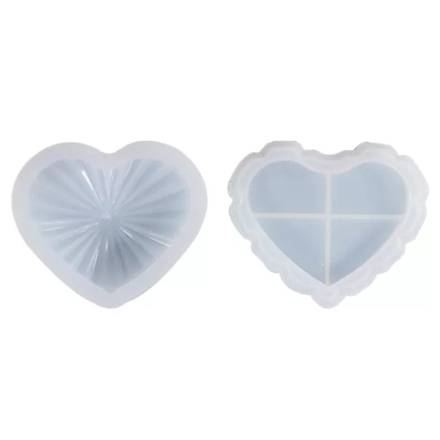 Heart Shaped DIY Jewelry Storage Box Molds Resin Casting Epoxy Moulds