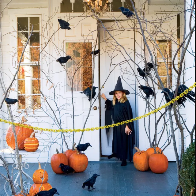 Catena in plastica 25 m catena recinzione segnale di avvertimento Halloween decorazione di avvertimento Halloween