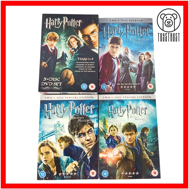 HARRY POTTER DVD Box Set 18 Complete 8 Film Collection Boxset Region 2