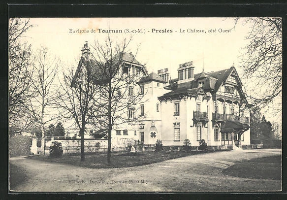 CPA Presles, Le Château, Côté Ouest
