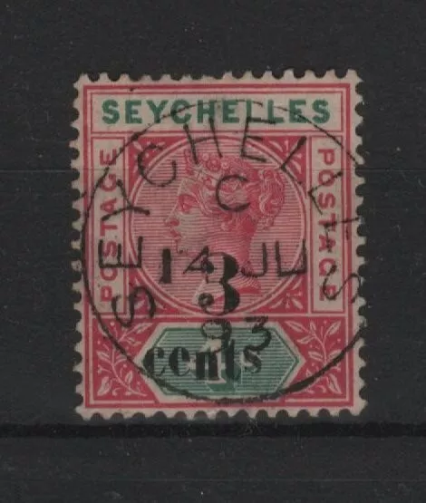 Seychelles Queen Victoria used with postmark C 14 Jul 1893