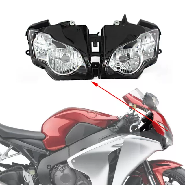 Motorbike Front Headlight Assembly For Honda CBR1000RR 2008-2011 09 10 Headlamps