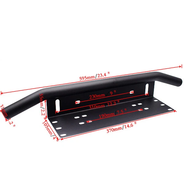 Universal Pickup Bumper License Plate Mounting Bracket LED Fog Light Support US