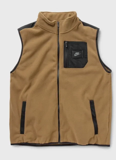 Gilet In Pile Polare Per Bambini: Caldo Senza Maniche Con Colletto Rialzato E Zip, Autunno Inverno, Marrone Taglia 130