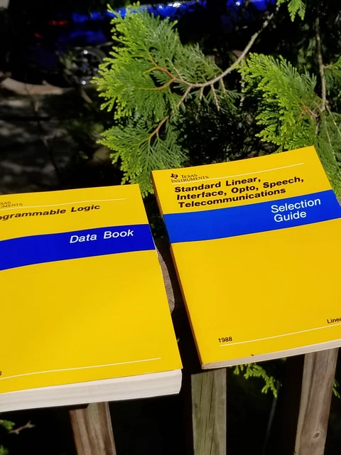 2 Vintage Texas Instruments Book Data Electronic Manual Programmable Logic