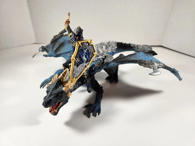 SCHLEICH AM BAYALA Blue Dragon With Rider D-73527 World Of Knights ...