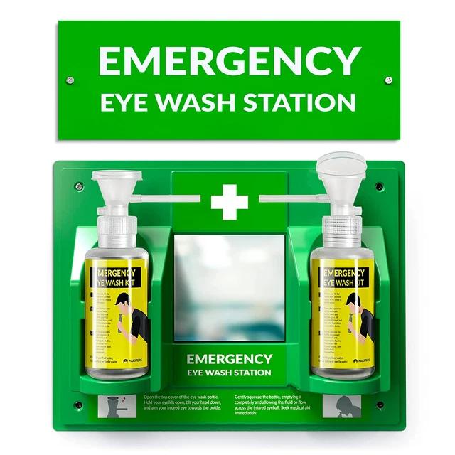 PORTABLE EYE WASH Station OSHA Approved WallMounted First Aid Eye