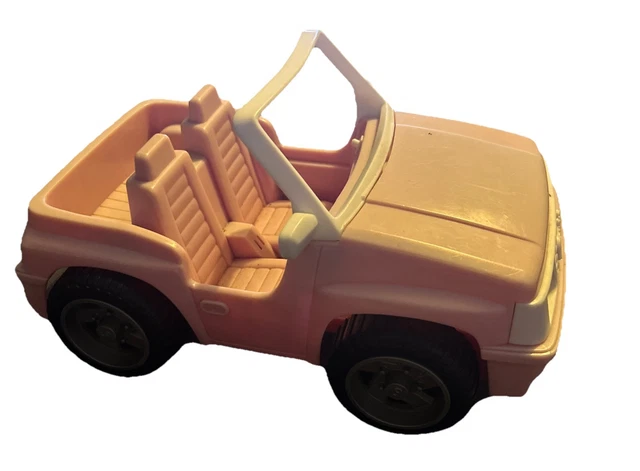mattel-barbie-doll-jeep-beach-cruiser-pink-toy-car-vintage-1994-barbie