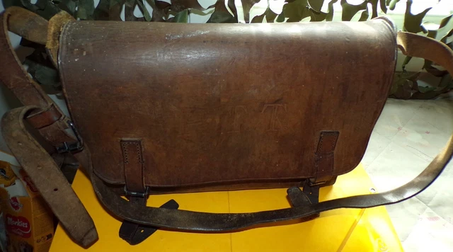 SACOCHE EN CUIR P.t.t De Facteur A Velo, Modele Ancien Pour Collection , Fabric EUR 20,00 