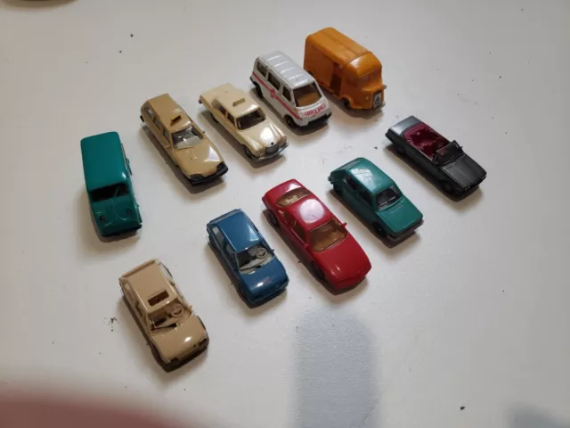 Lot de 10 Véhicules HO (1/87e) Voitures