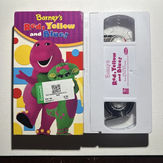 Barney & Friends Red Yellow And Blue BARNEY - BARNEYS Red, Yellow, and Blue (VHS, 2006) White tape £4.85