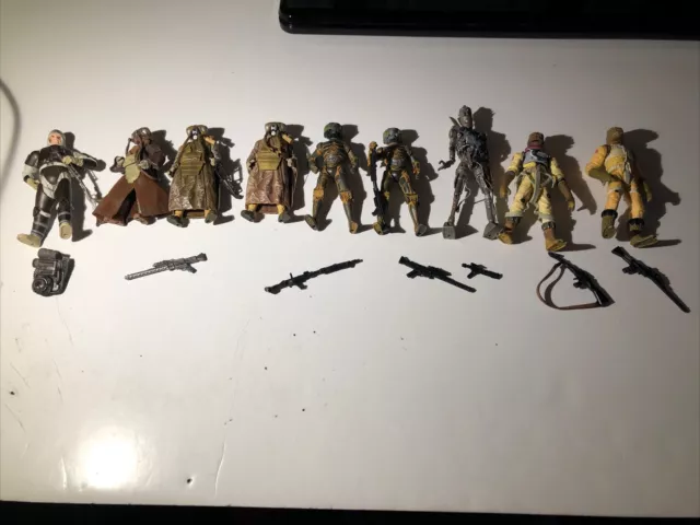 Star Wars Bounty Hunters Lot  Of 9 3.75 Loose  Hasbro Multiple Years