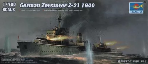 Trumpeter 05792 - German Zerstorer Z-21 1940 - 1:700