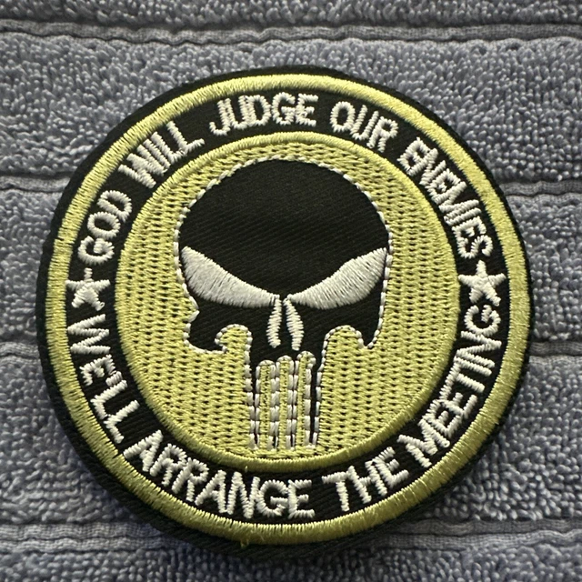Punisher DIEU JUGERA NOS ENNEMIS Glow Dark Navy Seals DEVGRU PVC