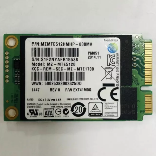 SAMSUNG PM851 512GB mSATA SSD Hard Drive MZ MTE5120 F Lenovo V370 V470 T420 K26 69.99 PicClick UK