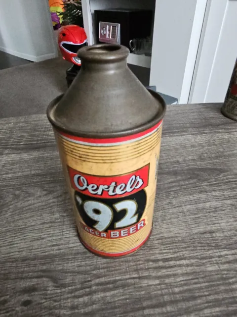 Rare Oertels '92 Lager Beer Cone Top Beer Can Louisville, KY  Rare Variation
