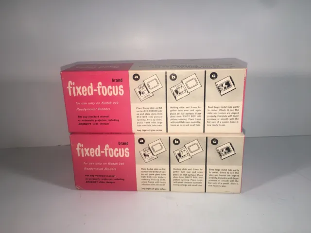 Fixed Focus Aluminum Readymount Binders Kodak 2x2 Slides Over 36 binders