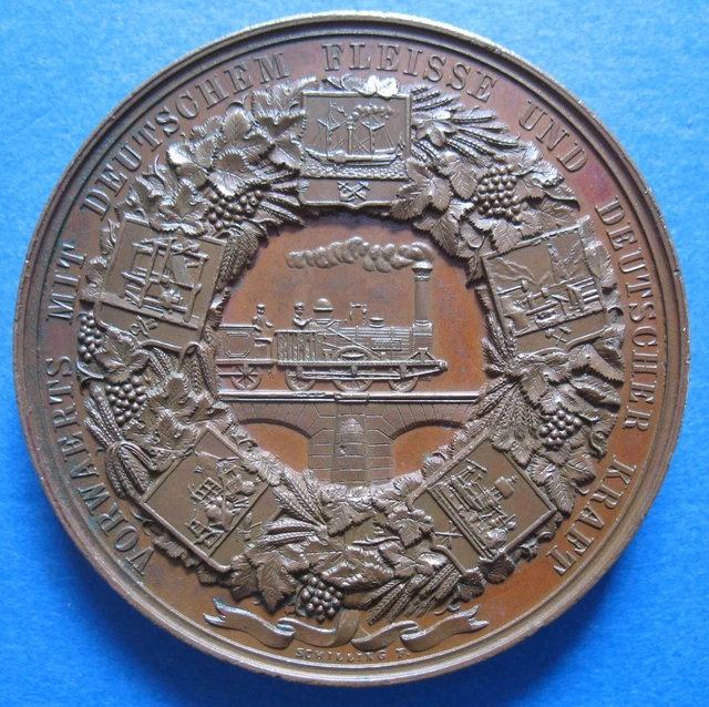 alte-medaille-eisenbahn-berlin-gewerbeausstellung-1844-germania-von