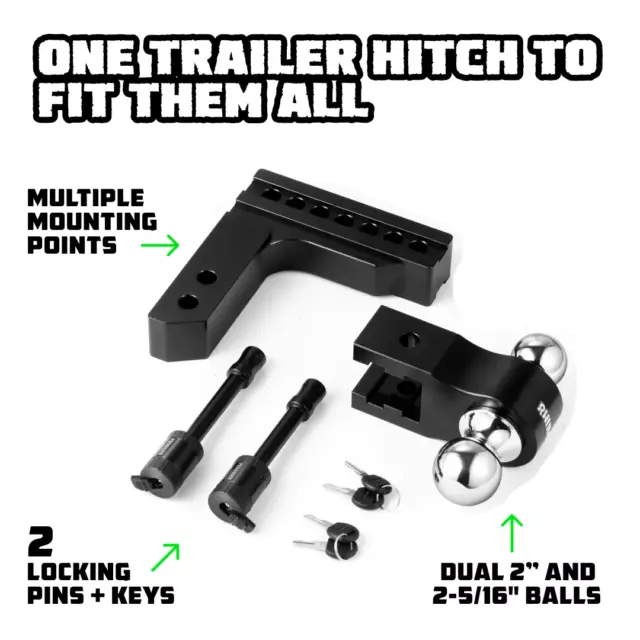 6" Adjustable Drop Hitch (2" Receivers) 2