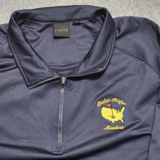 Dunning Golf Pullover Men's Extra Large Blue Quarter Zip Cedar Ridge Masters XL