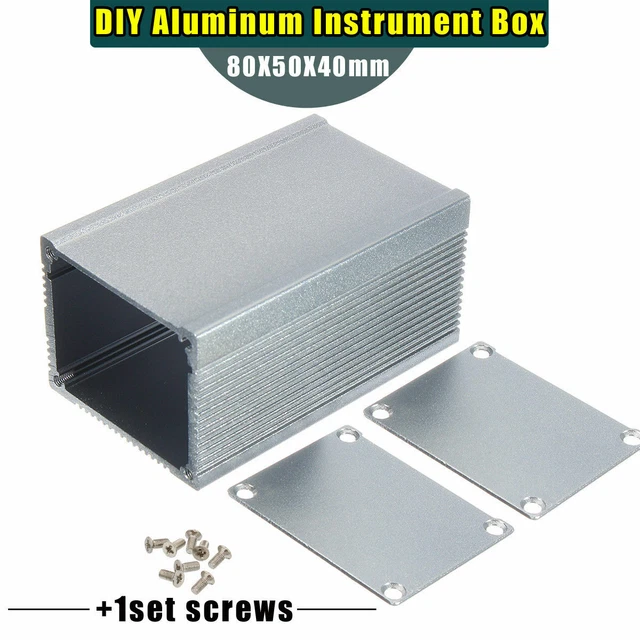 Aluminum PCB Instrument Enclosure Case Electronic Project Box DIY 80*50*40mm