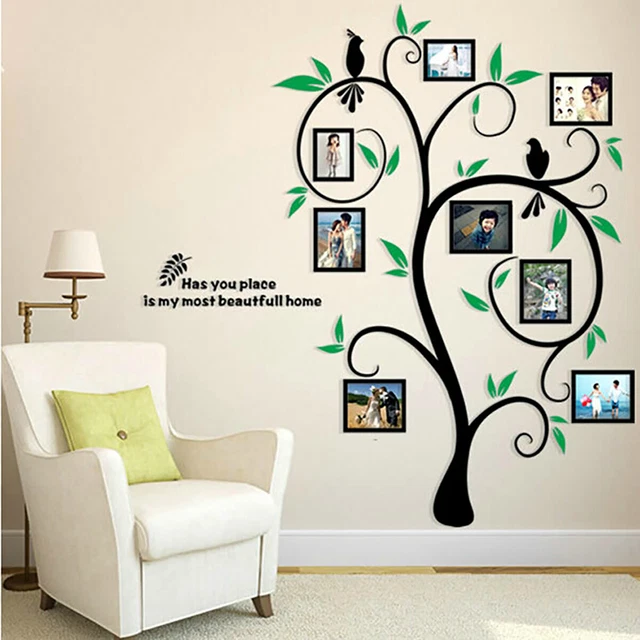 FAMILY TREE WALL Sticker Decor Picture Frame Collage DIY Acrylic for