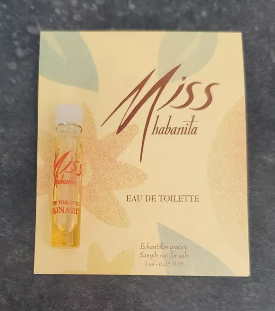 Echantillon  tigette - perfume sample -  Miss Habanita de Molinard