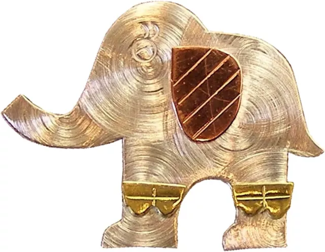 Puffin & Company Elephant Needle Nanny Magnetic Needle Minder Holder, Brooch